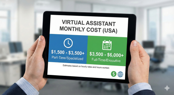 How Much Does a Virtual Assistant Cost Per Month in USA: