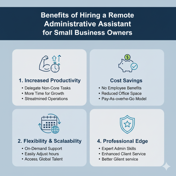 Benefits of Hiring a Remote Administrative Assistant for Small Business Owners