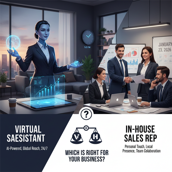 Virtual Sales Assistant vs In-House Sales Rep