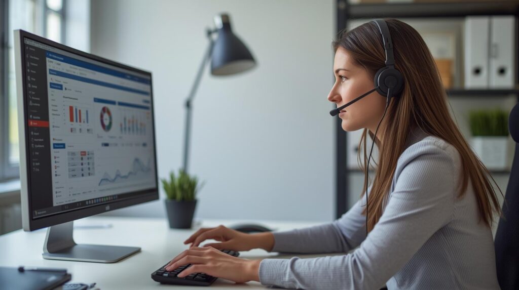 Virtual sales assistant managing CRM and conducting sales calls remotely