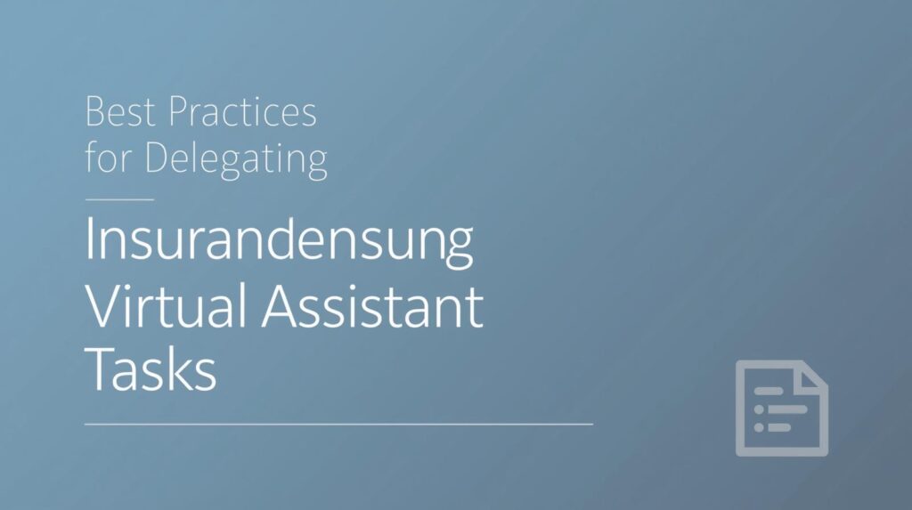 Best Practices for Delegating Insurance Virtual Assistant Tasks