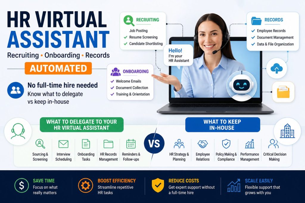 Virtual Assistant for HR and Human Resources: What They Can Handle